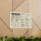 Kissin' Cuzzins Pancake Inn - Vintage Menu on Canvas