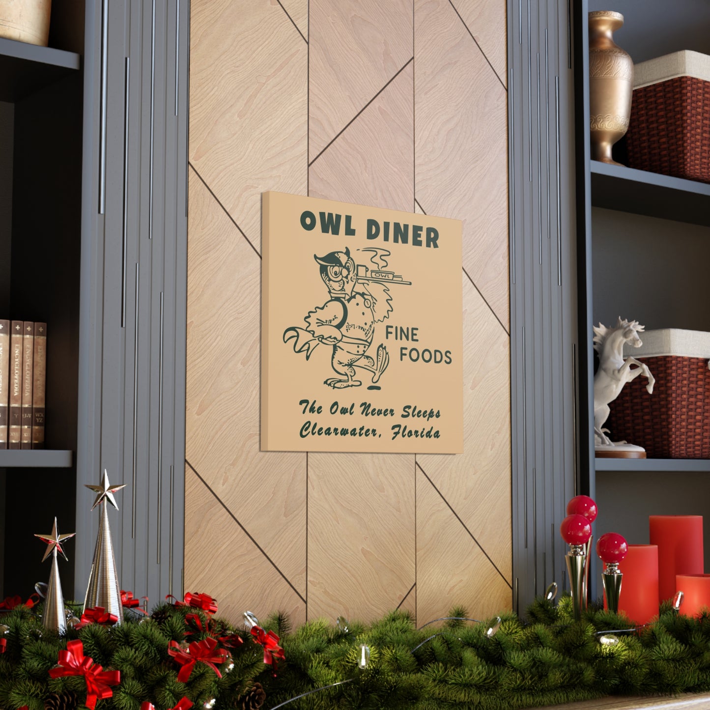Owl Diner - Canvas Wall Art