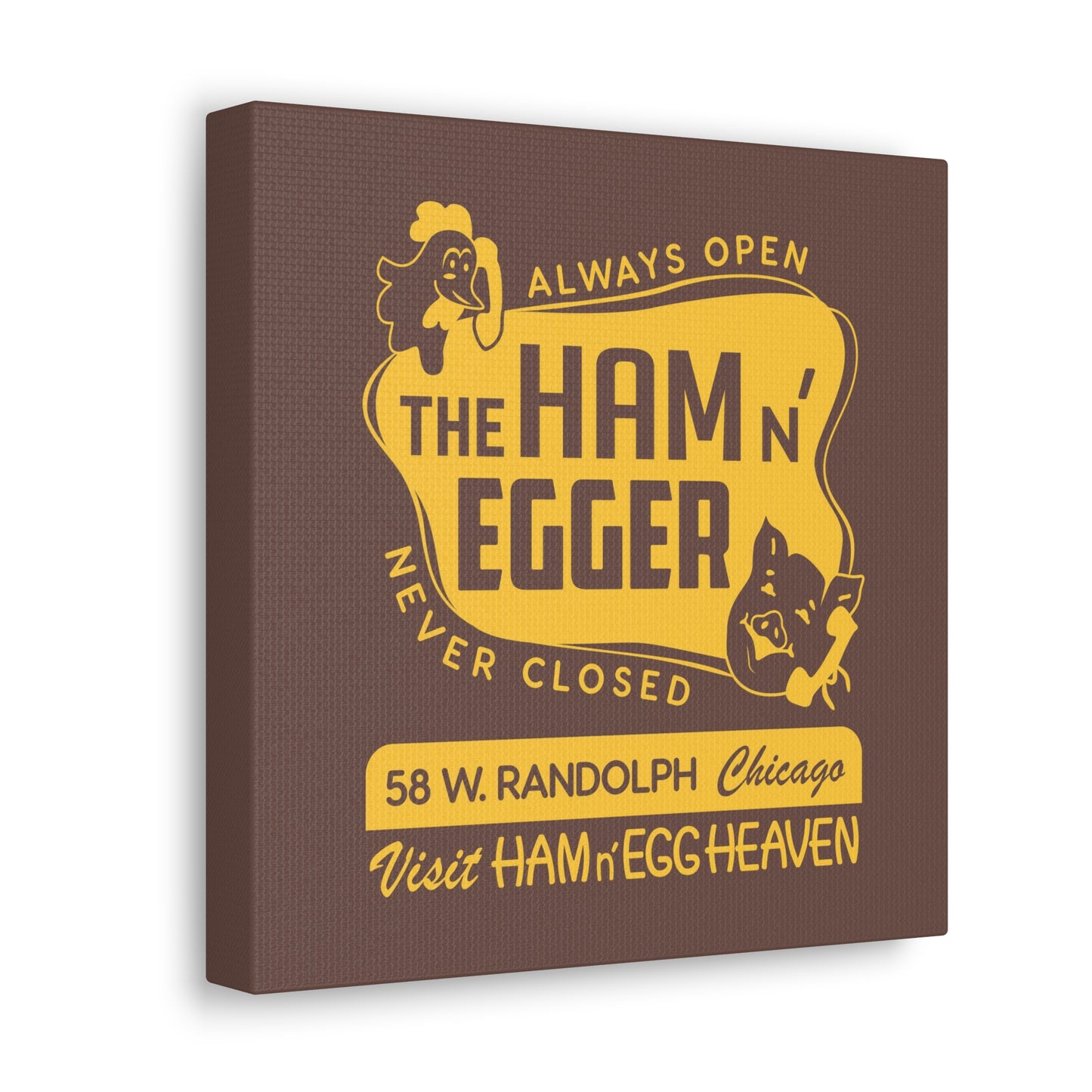Ham n' Egger - Canvas Wall Art (Brown)