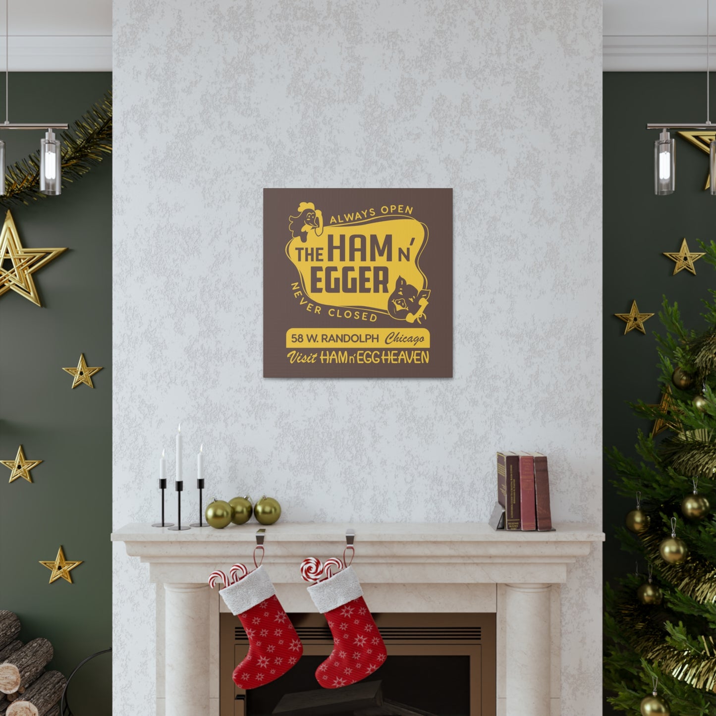 Ham n' Egger - Canvas Wall Art (Brown)