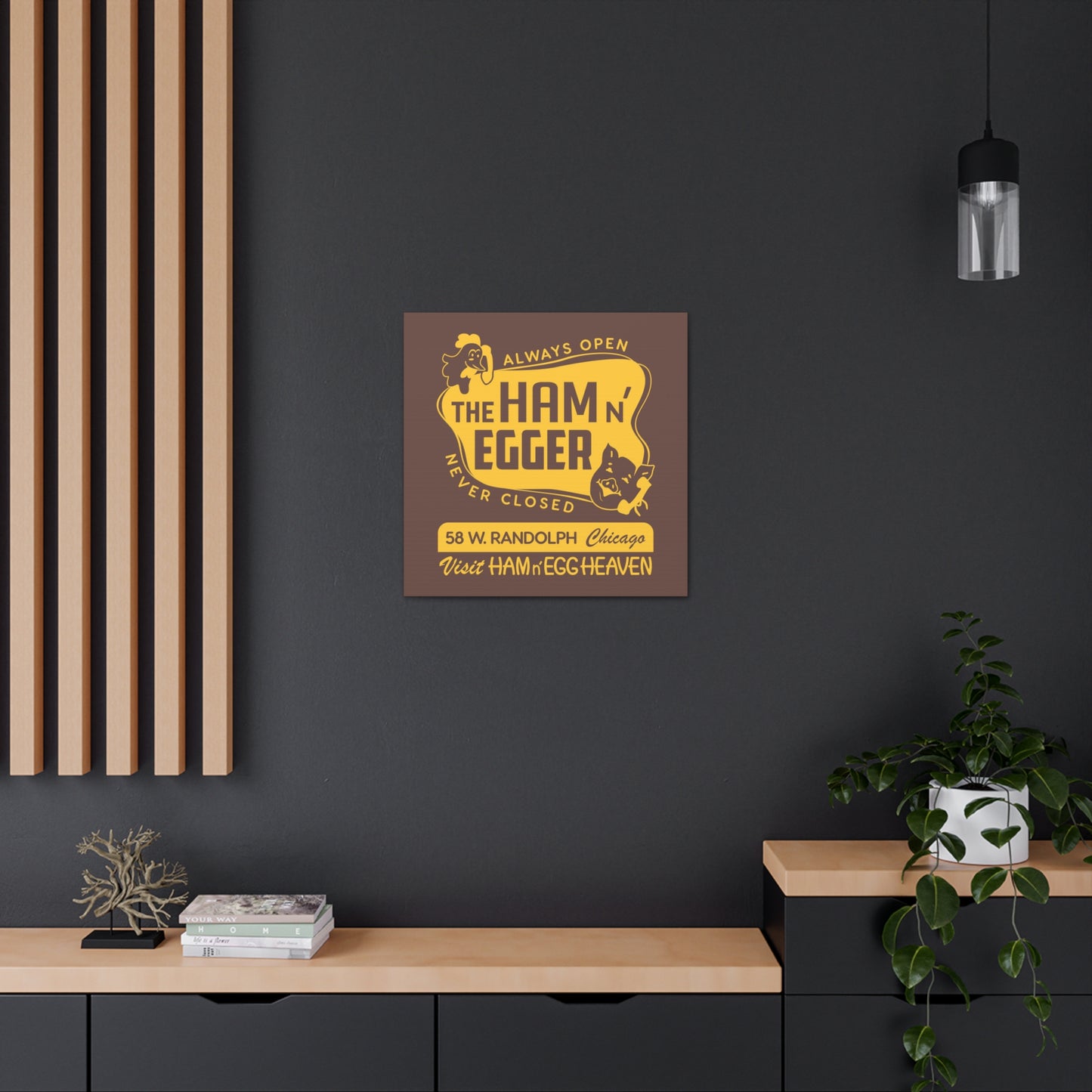 Ham n' Egger - Canvas Wall Art (Brown)