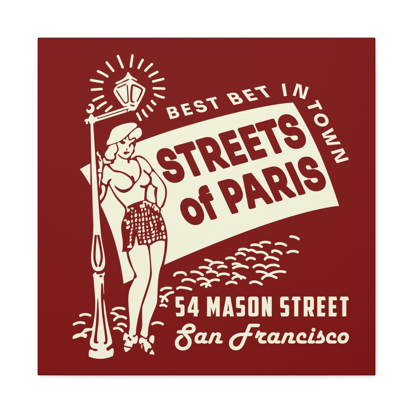 Streets of Paris  - Canvas Wall Art