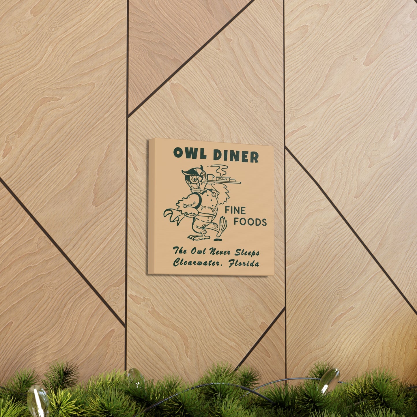 Owl Diner - Canvas Wall Art