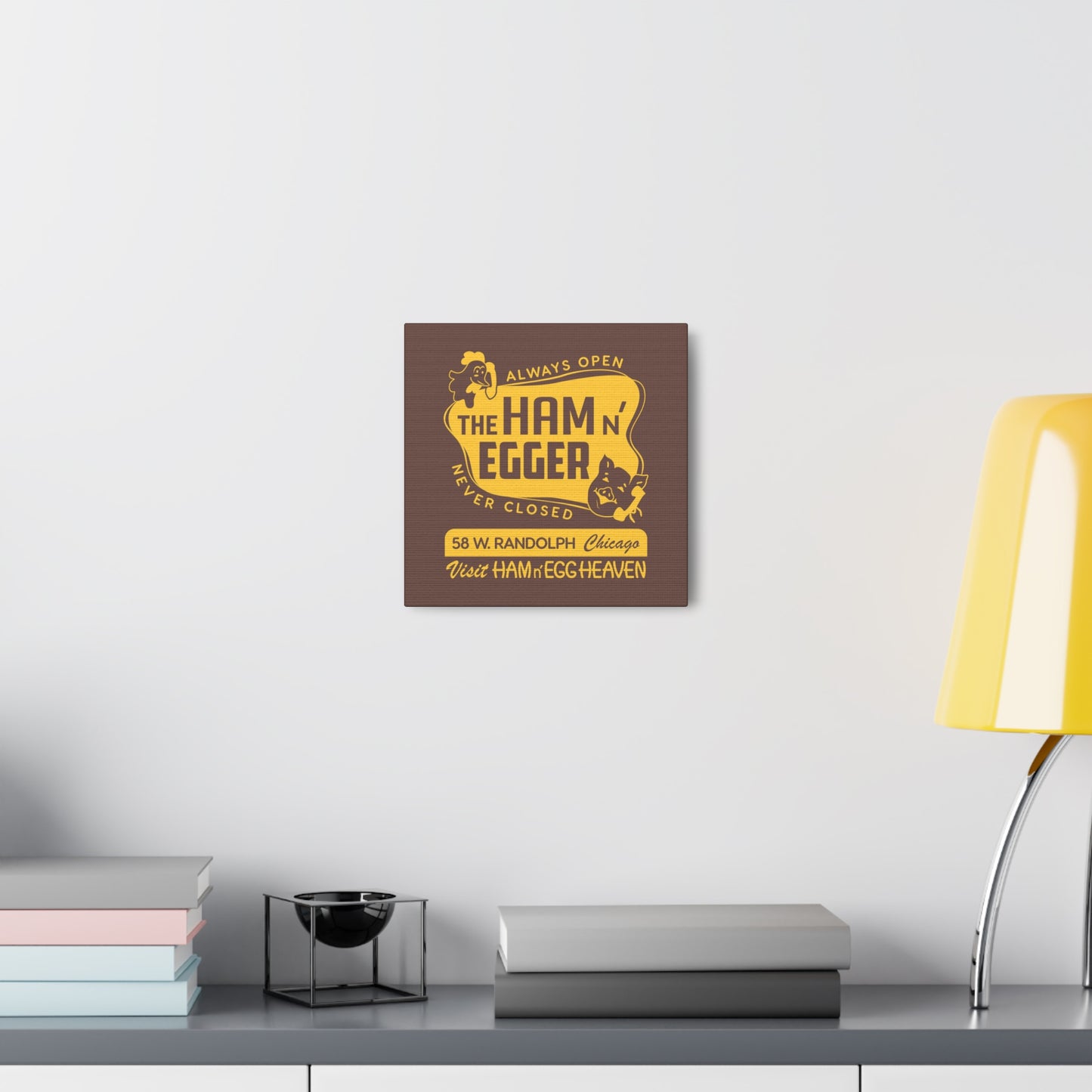 Ham n' Egger - Canvas Wall Art (Brown)