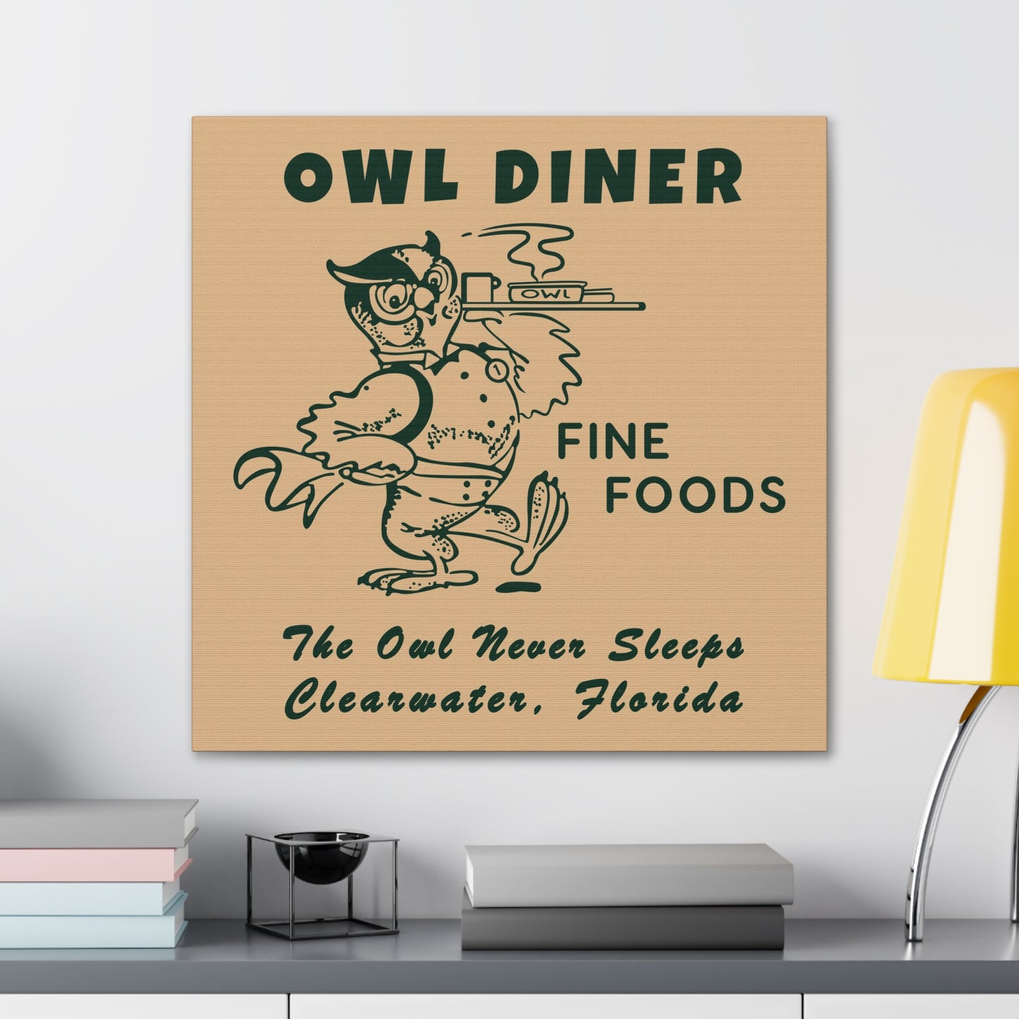 Owl Diner - Canvas Wall Art
