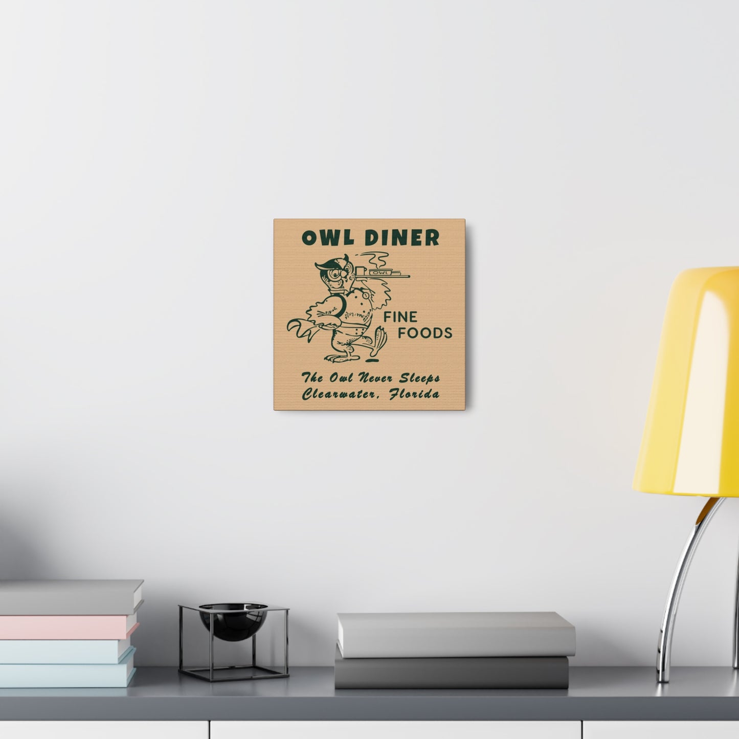 Owl Diner - Canvas Wall Art