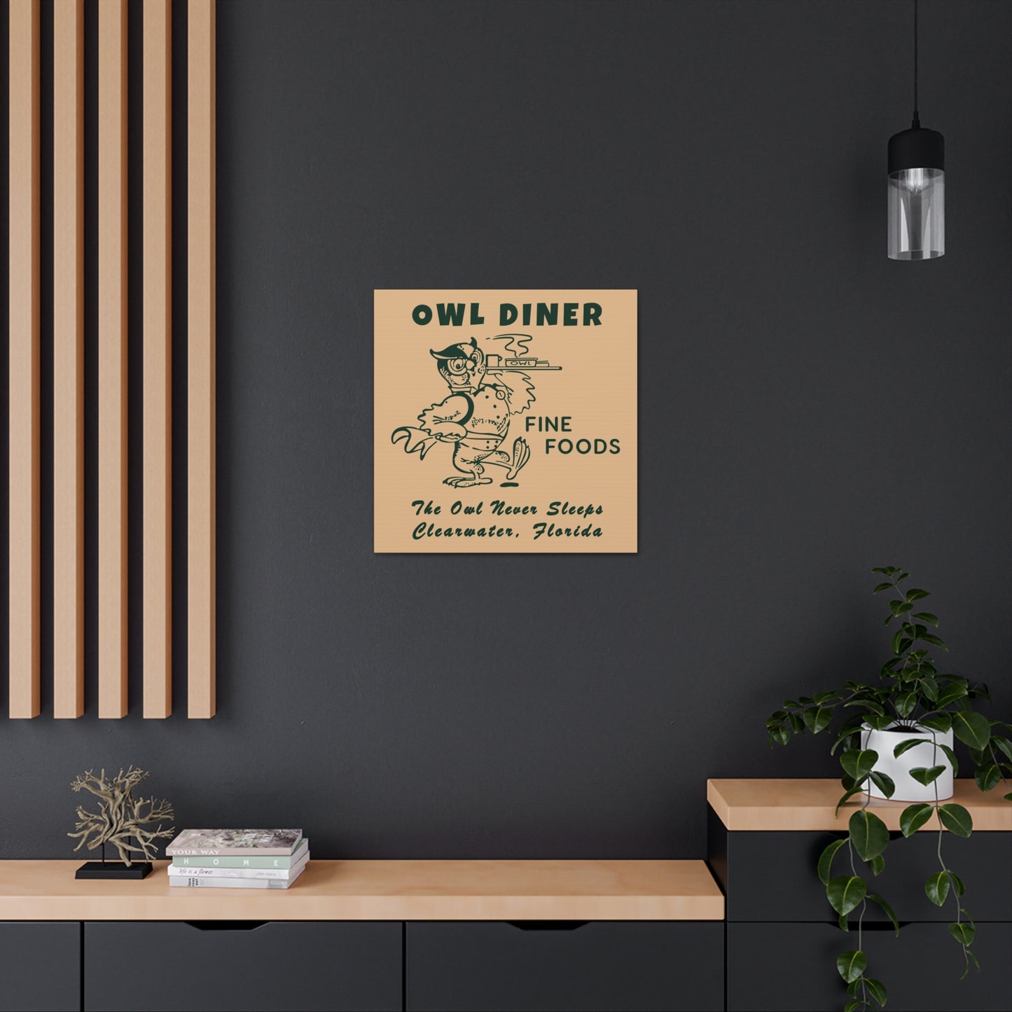 Owl Diner - Canvas Wall Art