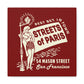 Streets of Paris  - Canvas Wall Art