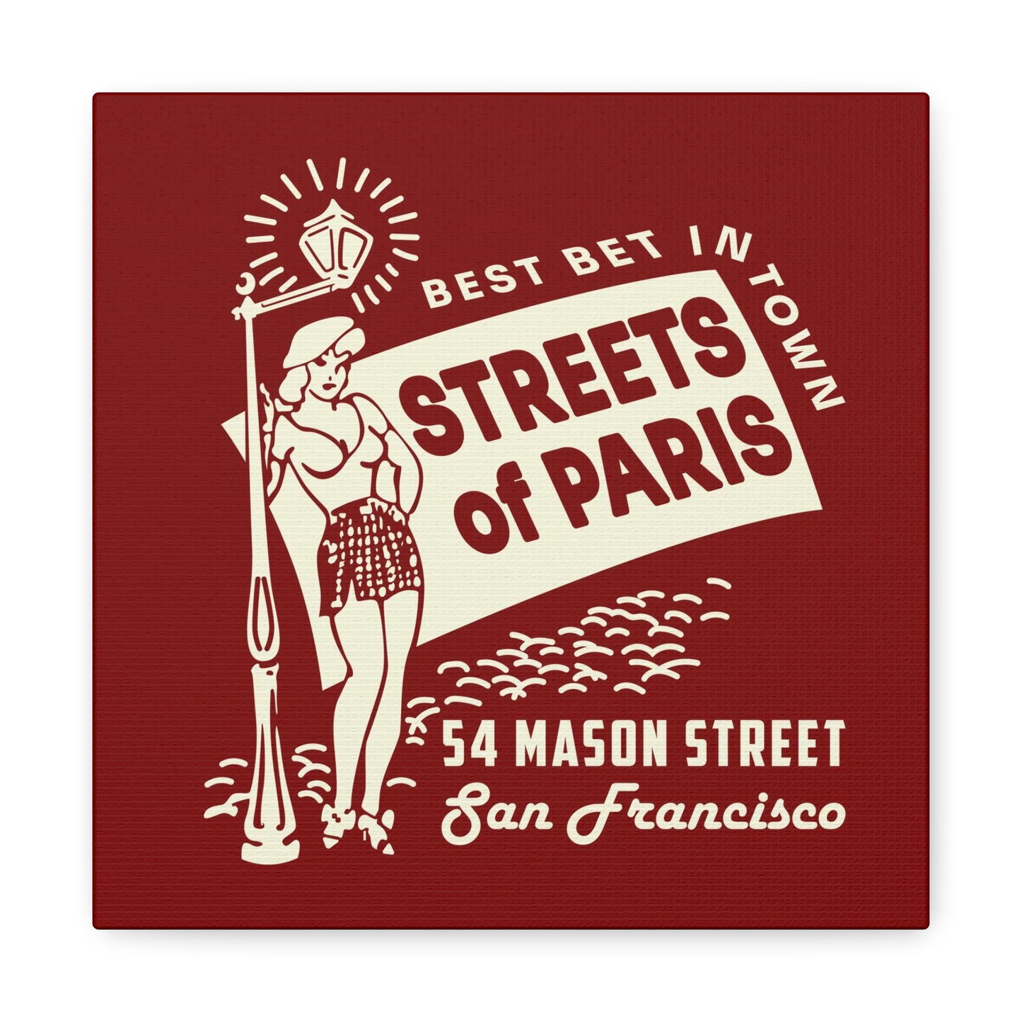 Streets of Paris  - Canvas Wall Art