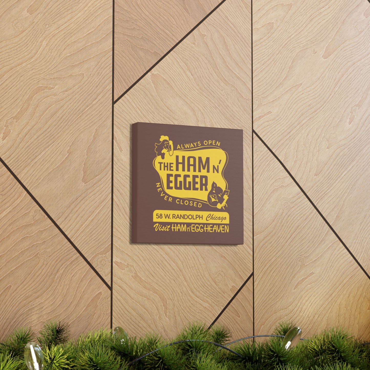 Ham n' Egger - Canvas Wall Art (Brown)